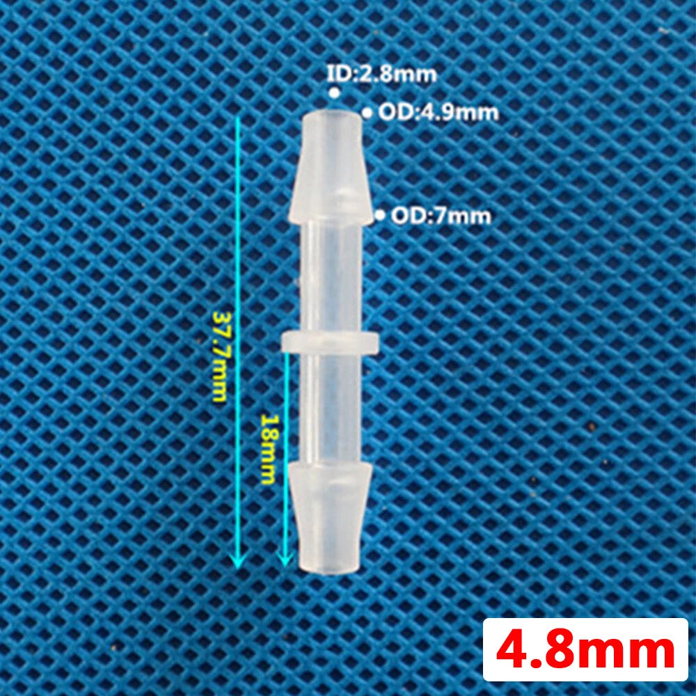 Plastic Barbed Straight Hose Connector — 1.6mm to 25mm Tubing Joiner Coupling