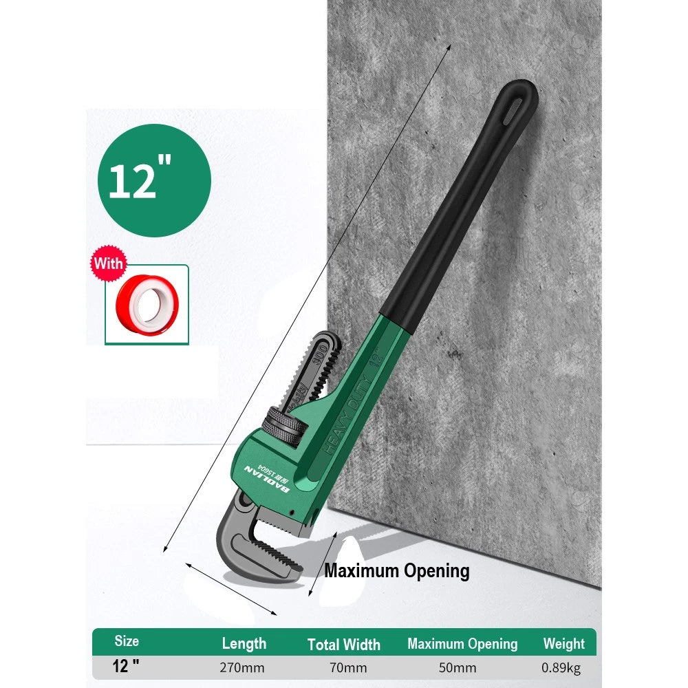 Adjustable Plumbers Waterpump Stilsons Monkey Pipe Wrench Pliers 8" 10"-24" Tool