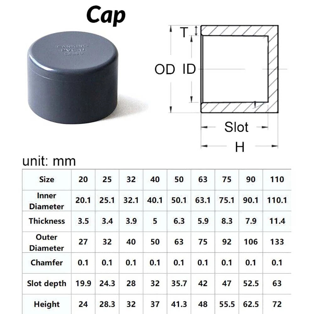 PVC UPVC SOLVENT WELD PIPE FITTINGS FISH POND INDUSTRIAL Plumbing Couping Grey