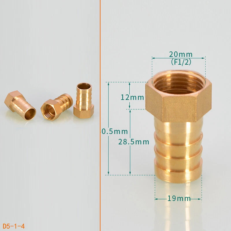 BSP Hose Barb Fittings — 1/2" & 3/4" Male or Female Thread × 6–25mm Barb (2-Pack)