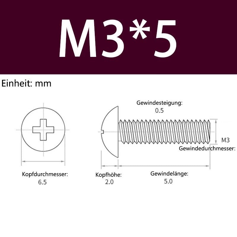 M3 M4 M5 Aluminum Phillips Truss Head Screws DIN 7983 – Metric Machine Bolts - HomeDIYer