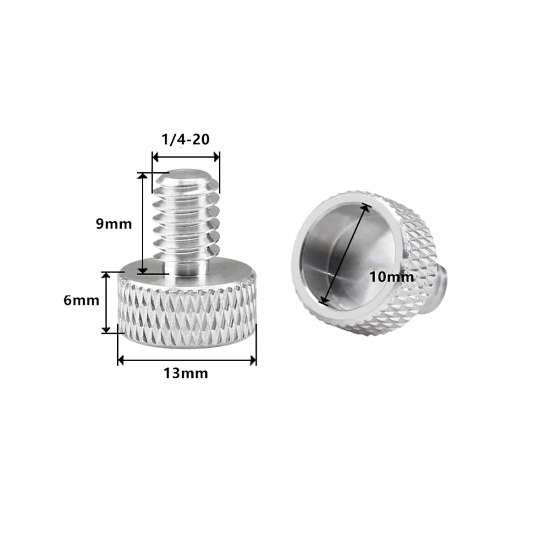 1/4" Camera Thumb Screws – Aluminum Alloy & Stainless Steel Pan Head Adapter Bolts - HomeDIYer