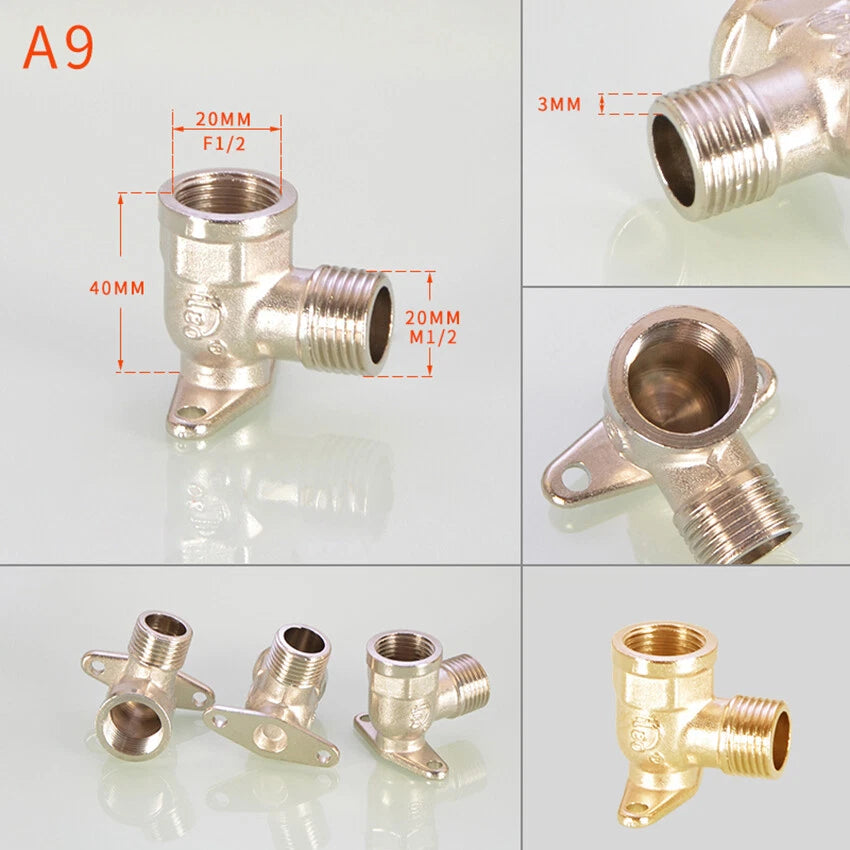 BSP 1/2" Brass Pipe Fittings — Adapters, Elbows, Tees & Connectors