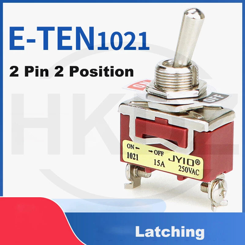 Metal Toggle Switch 250VAC 15A — SPST / SPDT / DPST / DPDT Panel Mount Flick Switch