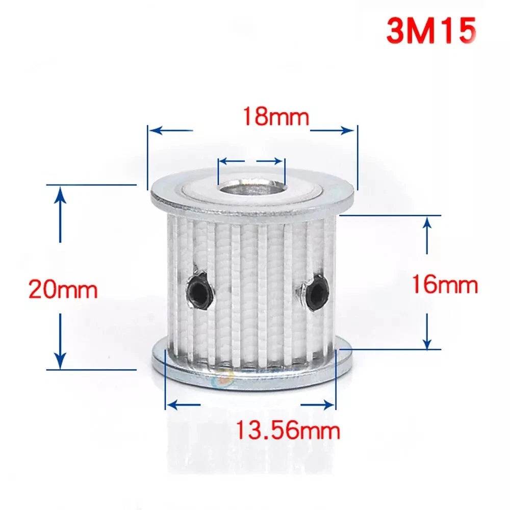 HTD 3M Timing Belt Pulley, for 15mm Wide, Bore 4-25mm, 12-120T, CNC, 3D Printer