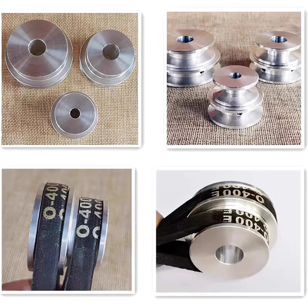 Aluminium Double Groove for O-Z V Belt Pulley Select Size 40mm, 50mm, 60mm OD
