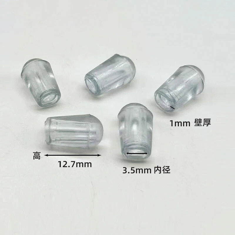 Goobetter Round PVC Rubber End Caps – 2.5mm to 19mm (Black, White, Transparent)