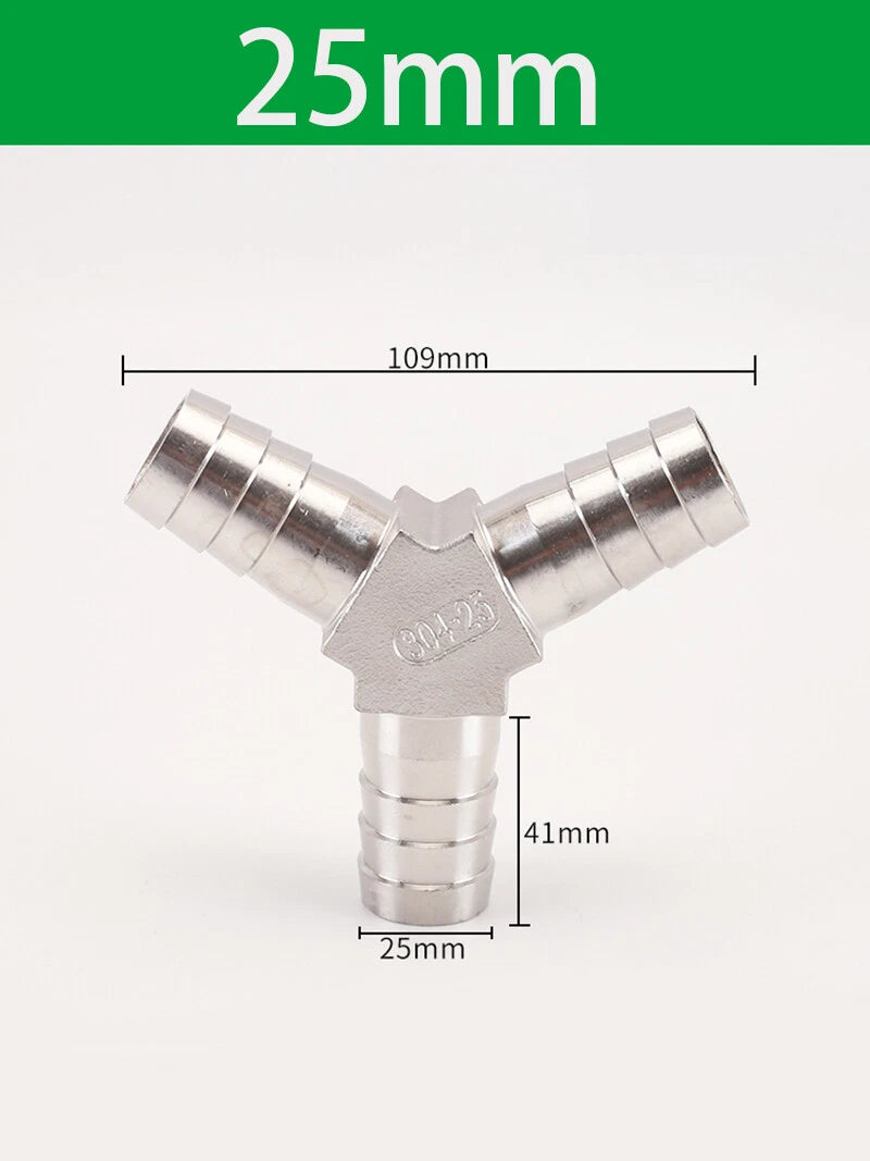 Stainless Steel T Joiner Various Piece Fuel Hose Gas Joiner Tee Connector 6-41mm