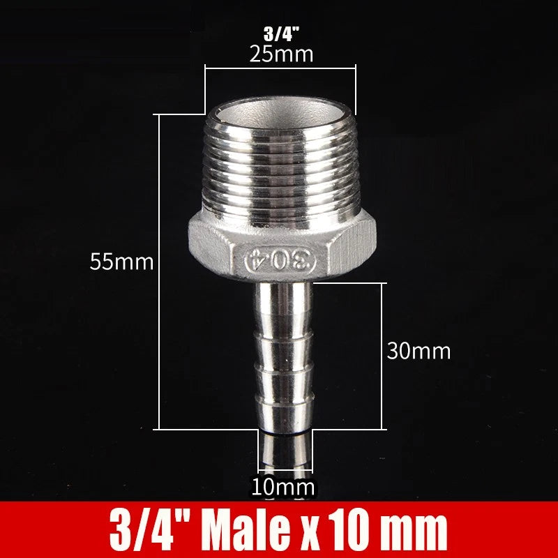 1/4"-4" Inch Female/Male Stainless Hose Connector Fitting For Air Water Fuel Gas