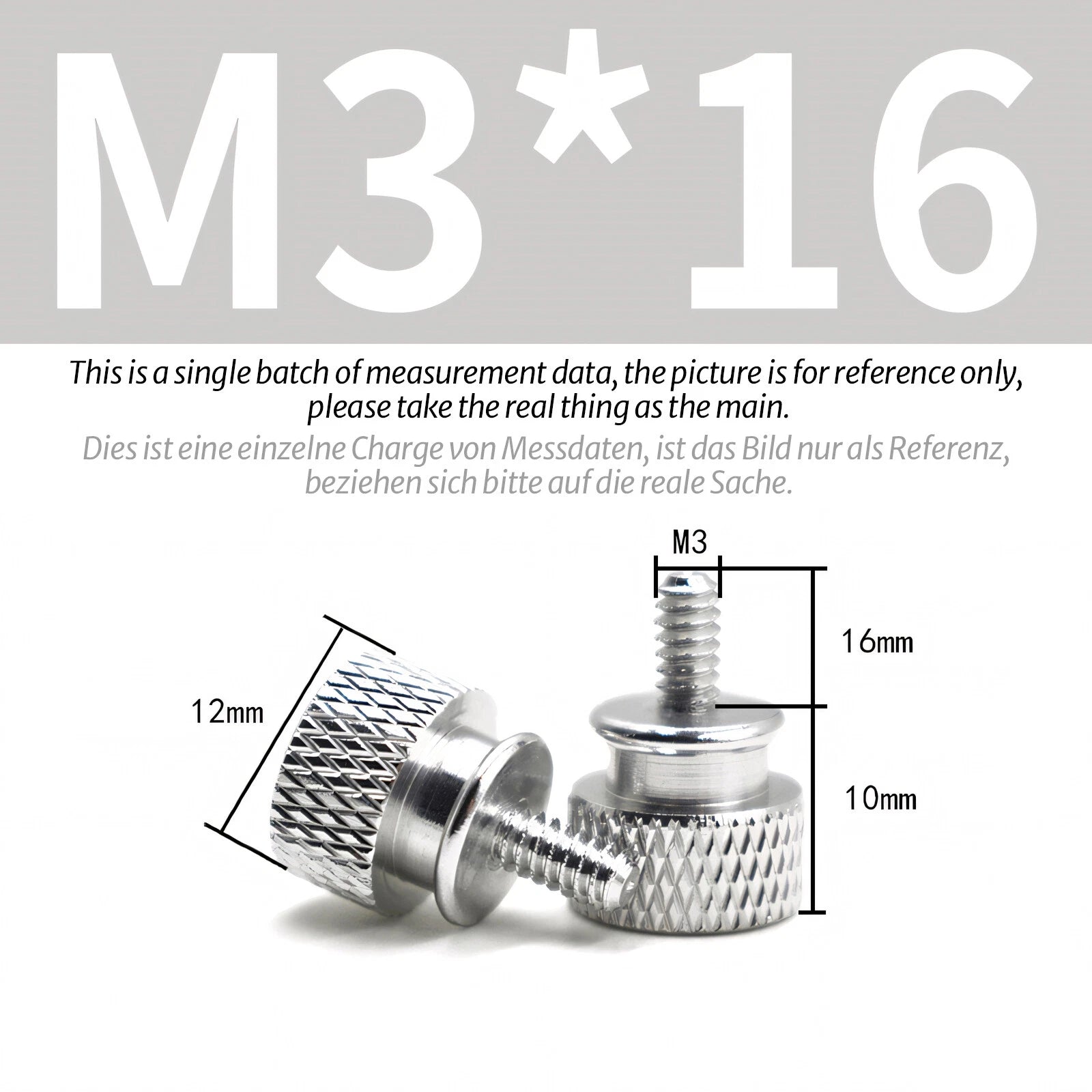 M3 Knurled Thumb Screws – Colorful Aluminum Alloy Hand-Tighten Grip Bolts