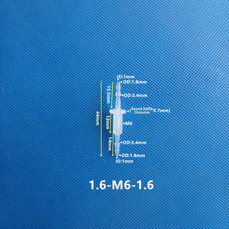 Bulkhead Straight Plastic Hose Connector with Nut — Barbed Thread Pipe Fitting