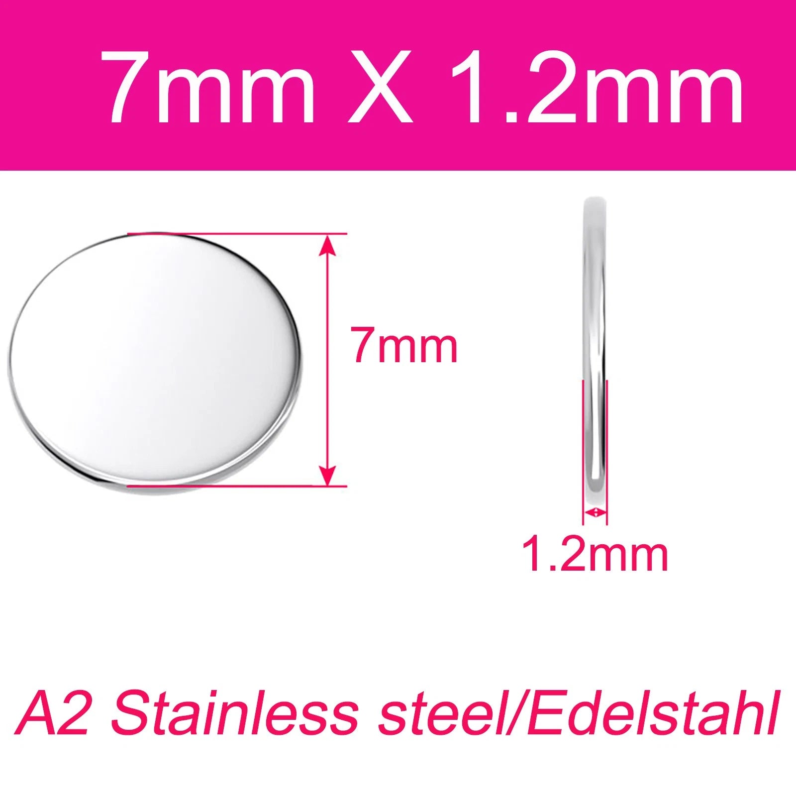 A2 304 Stainless Steel Round Plate Circular Sheet Disc Disk Thickness 1-4mm