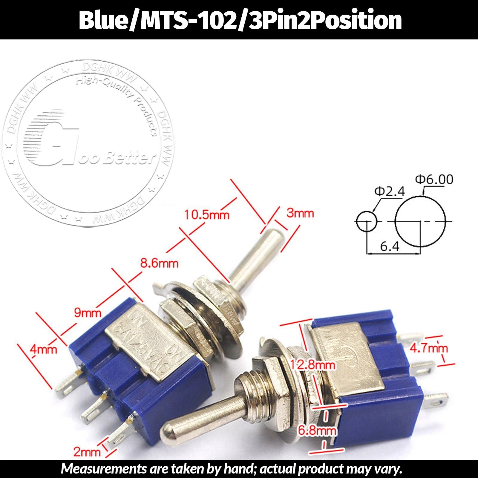 Miniature Toggle Switch — SPST/SPDT, 2–12 Pin, MTS/E-TEN/RLS Series, 79 Types