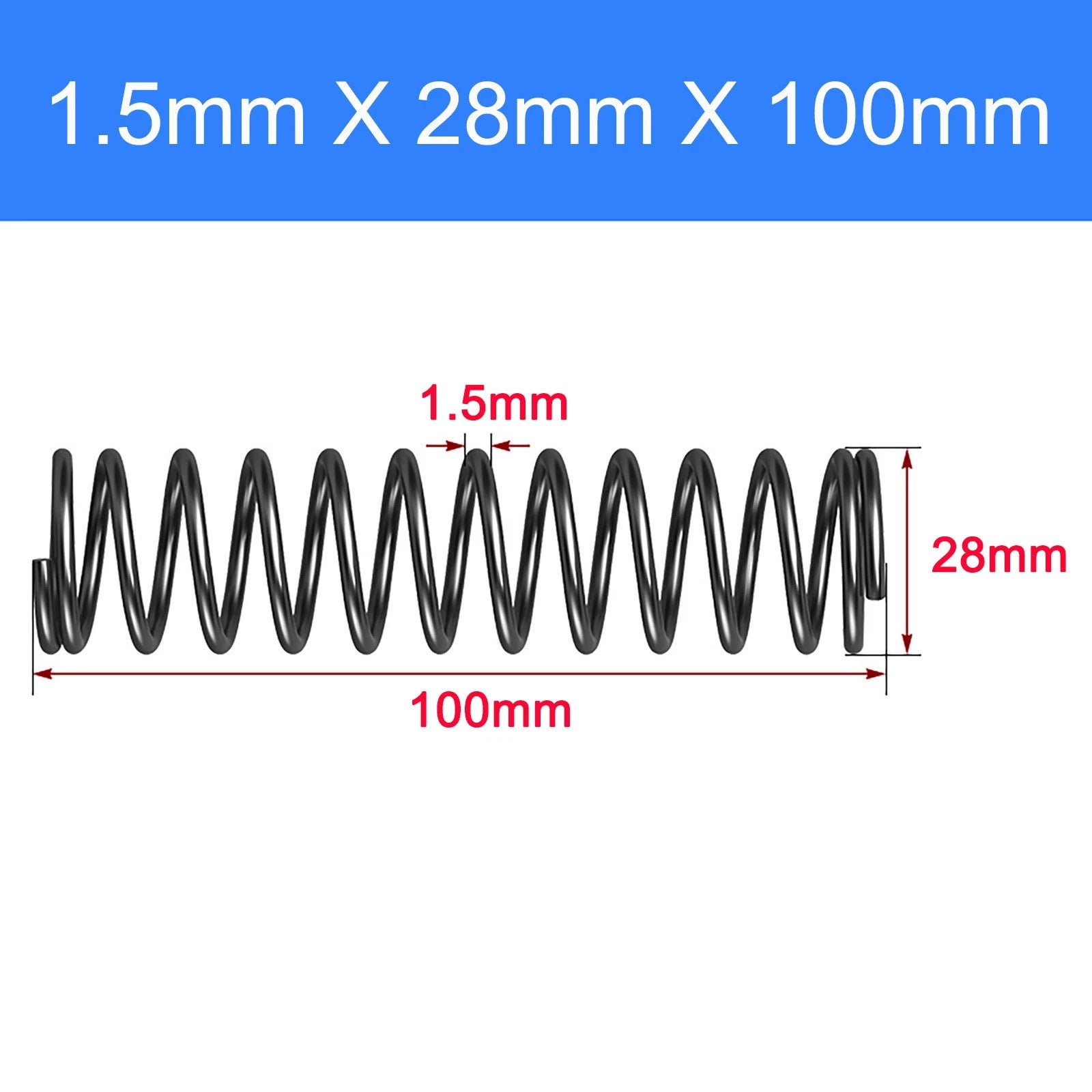Compression Spring Spring Steel Pressure Coil 1.5mm Wire OD 8-30mm 10-100mm Shop