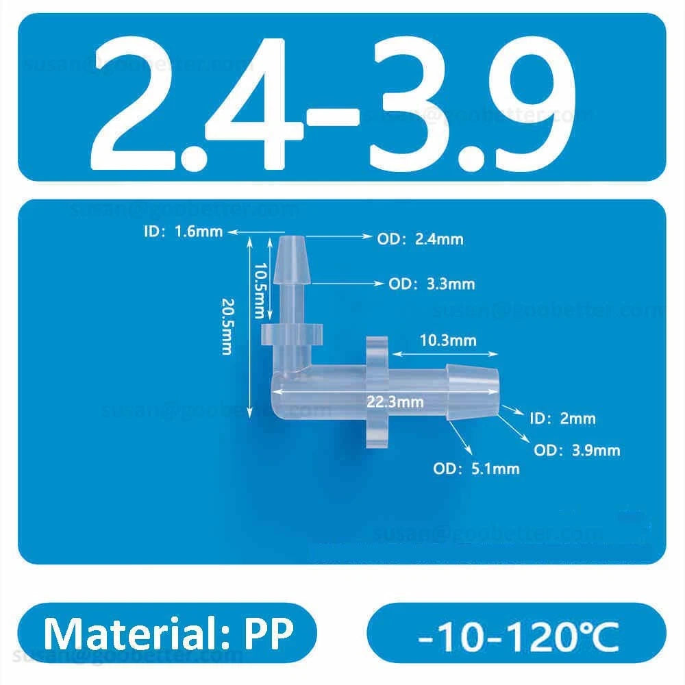 Plastic Barbed Hose Connectors — T-Piece, Elbow & Straight Fittings for Air & Water Lines