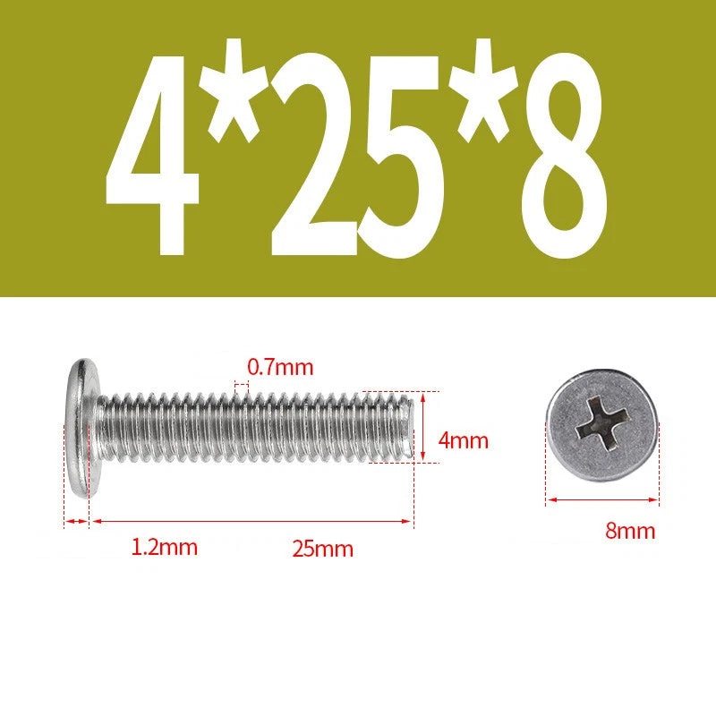 M1–M8 Ultra Thin Flat Head Phillips Machine Screws – A2 Stainless Steel, Fully Threaded