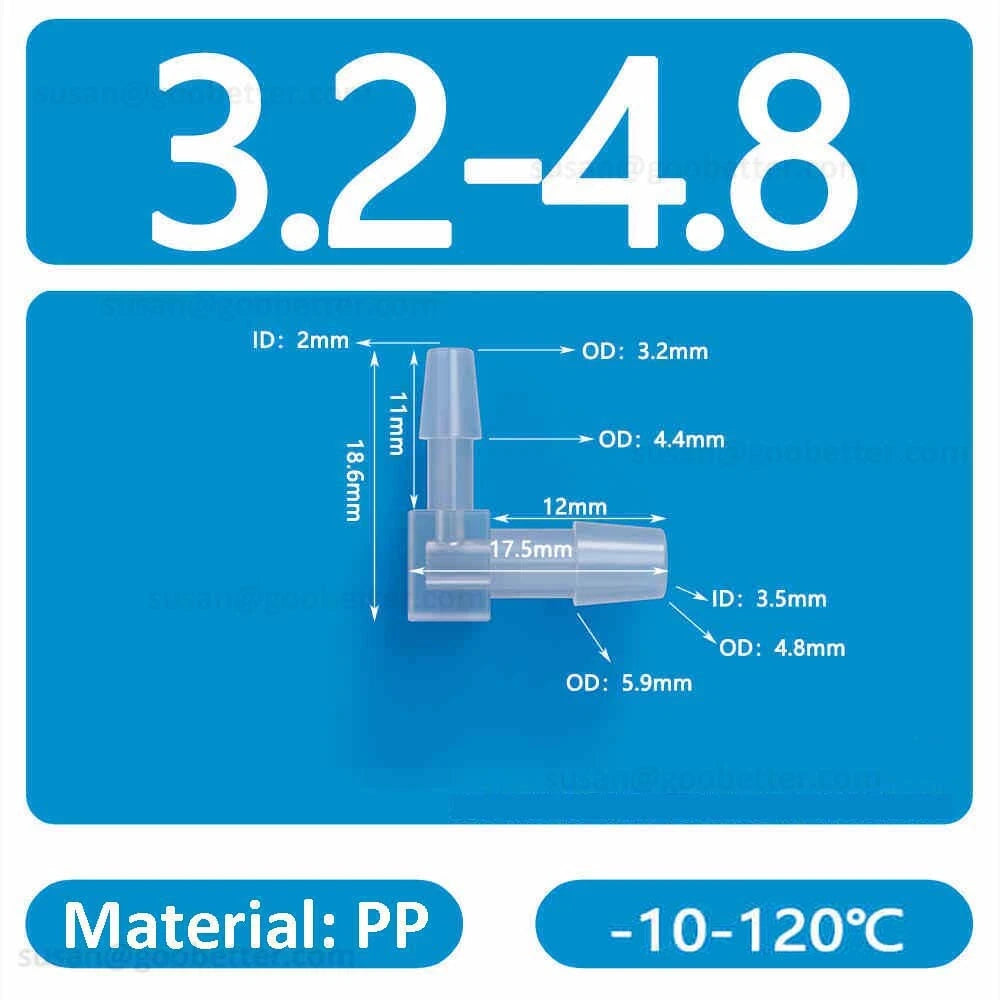 Plastic Barbed Hose Connectors — T-Piece, Elbow & Straight Fittings for Air & Water Lines