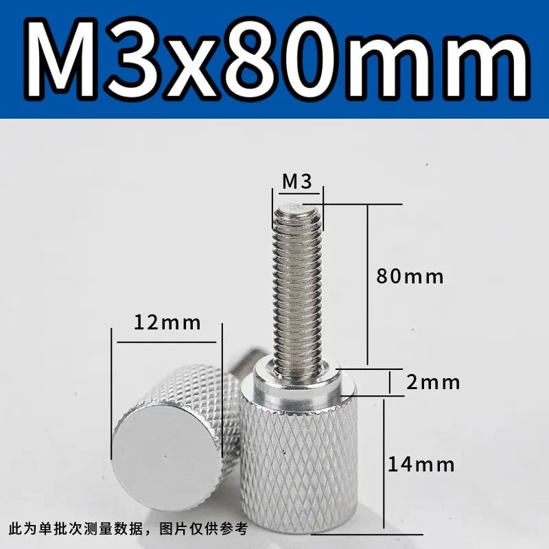 M3 Knurled Thumb Screws – Colored Anodized Aluminum, 6mm to 100mm, 10 Colors - HomeDIYer
