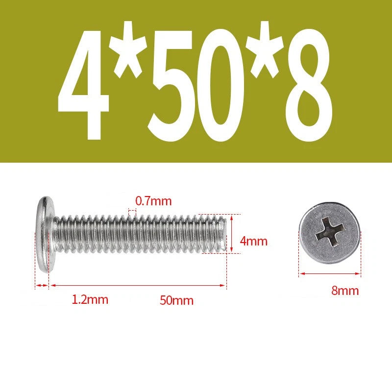M1–M8 Ultra Thin Flat Head Phillips Machine Screws – A2 Stainless Steel, Fully Threaded