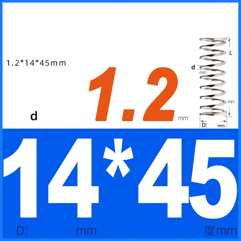 Compression Spring 1.2mm Wire Dia 14mm - 20mm OD Small Pressure Springs