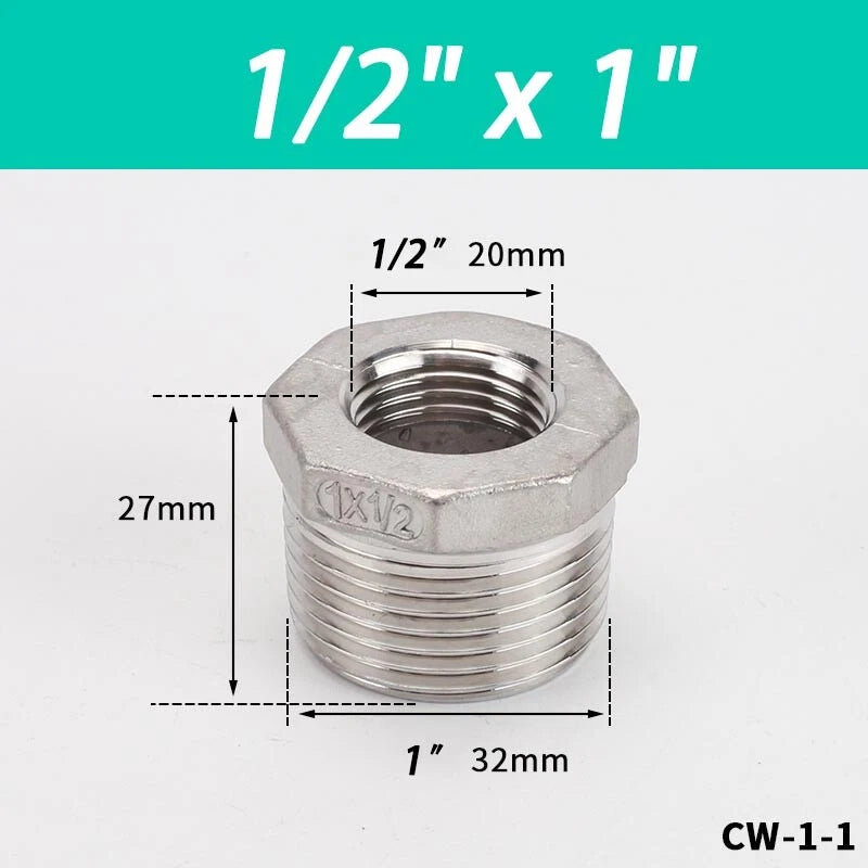 Stainless Steel BSP Pipe Fittings — Plug, Nipple, Elbow, T-Piece & More (1/8" to 4")