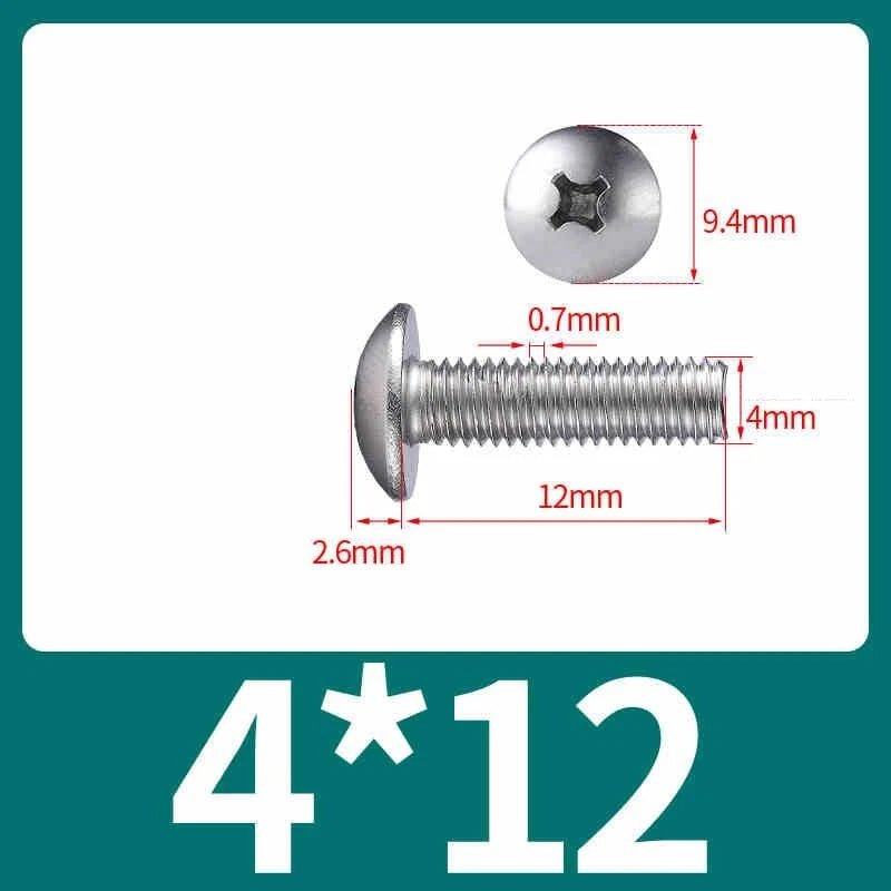 M2–M8 Stainless Steel Phillips Truss Head Machine Screws | 201 / 304 / 316 - HomeDIYer