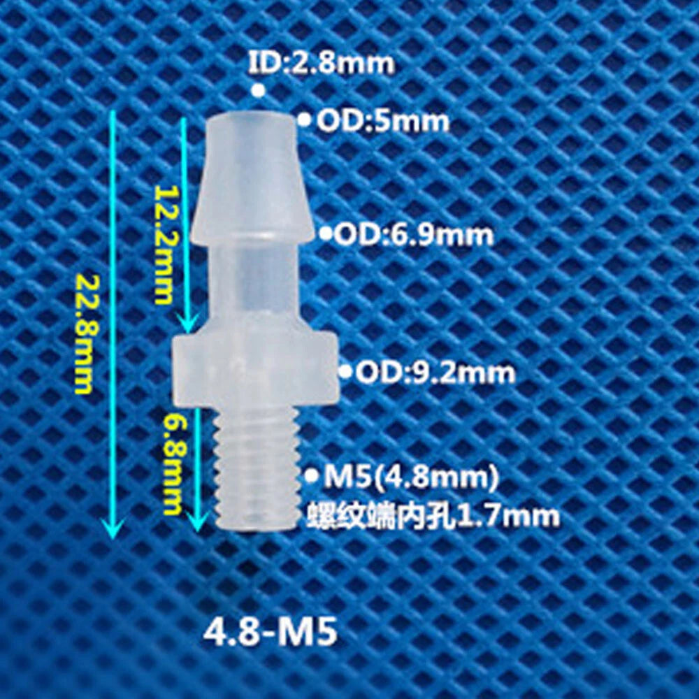 BSP Metric External Thread Straight Barb Connector – Plastic Hose Pipe Fitting