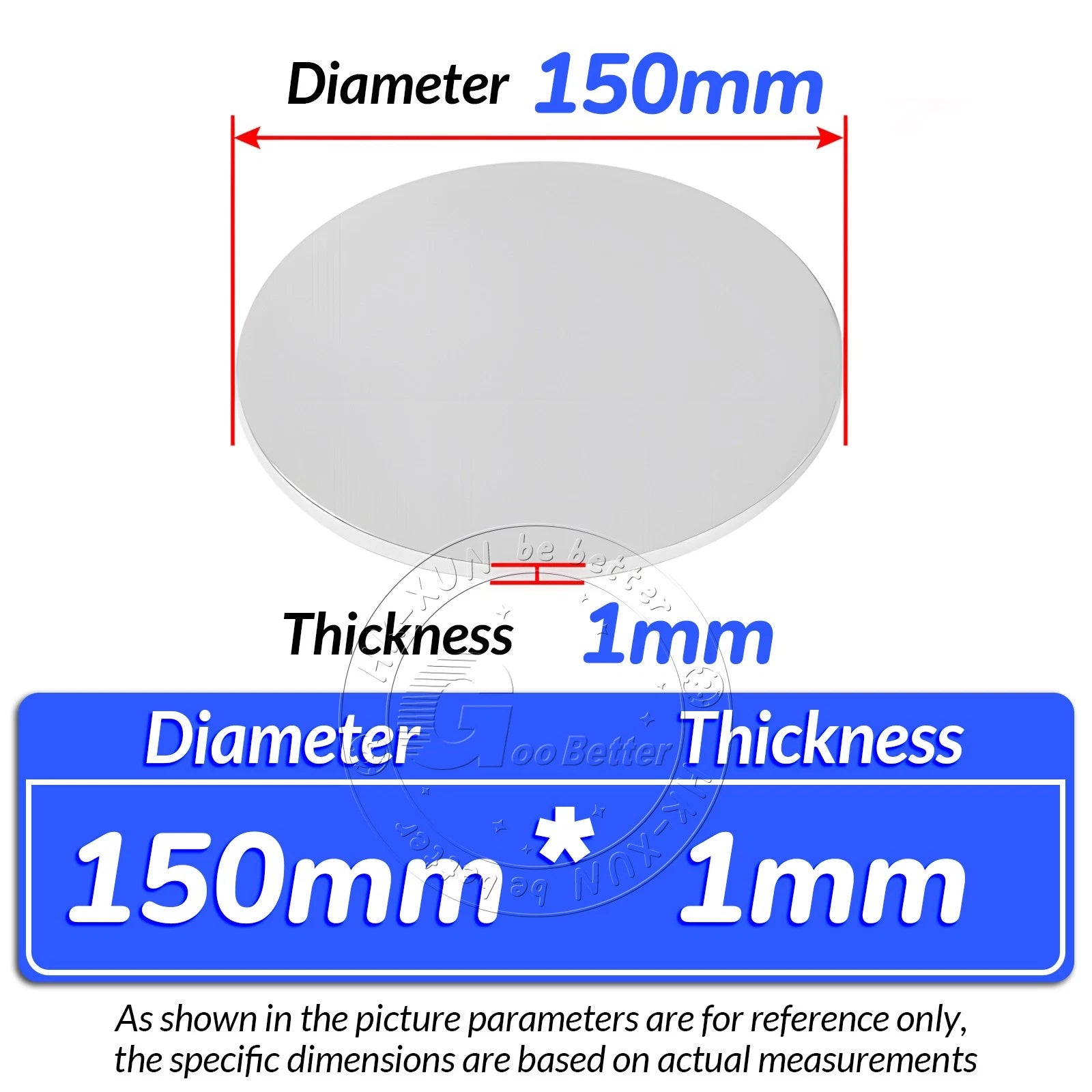 Round 6061 Aluminum Sheet Disc Plate 1mm-20mm Thick DIY Model Craft Art Handmade