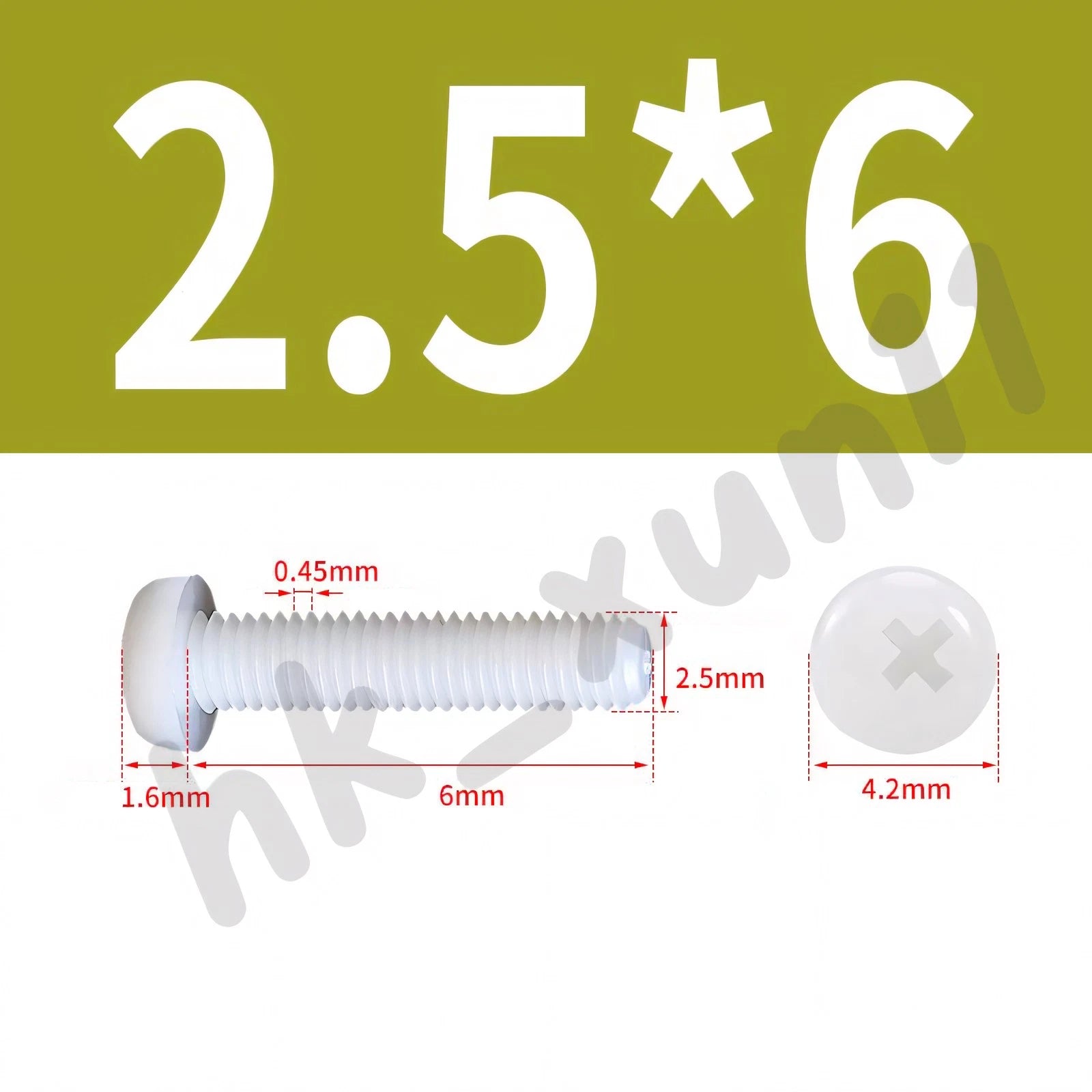 White/Black Nylon Phillips Machine Screws – M2 to M6, Plastic Round Pan Head Bolts