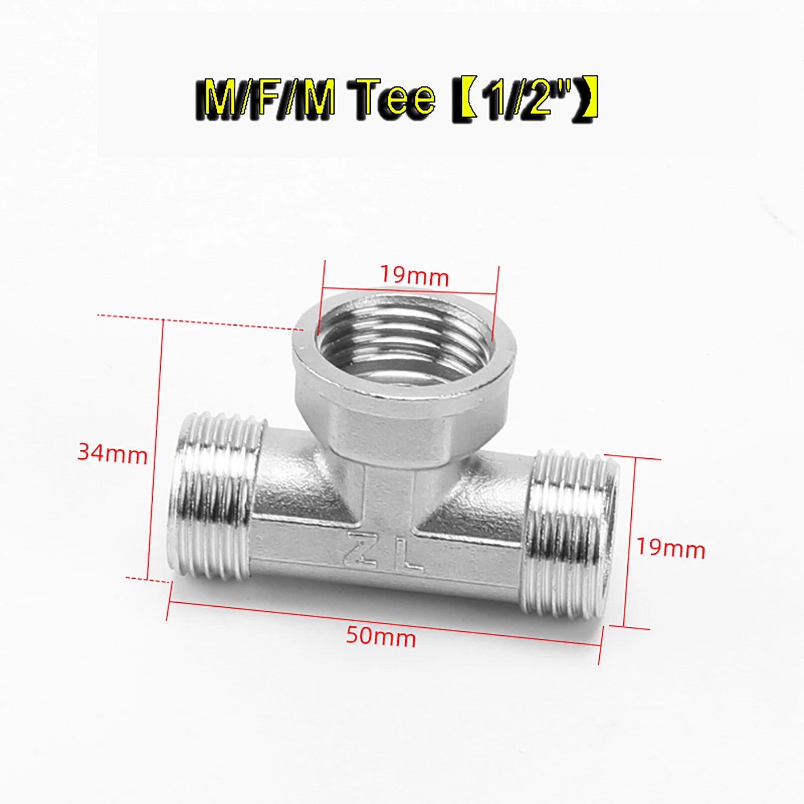 201 Stainless Steel Pipe Tee Fittings — NPT Equal & Reducing Tee Connectors (1/2", 3/4", 1")