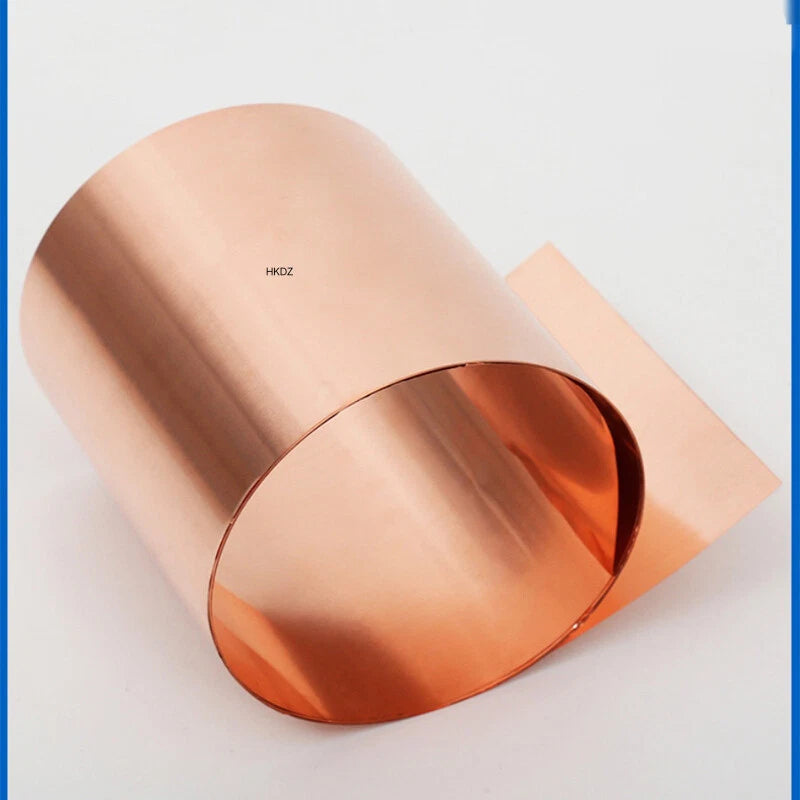 99.9% Pure T2 Copper Roll Metal Sheet Foil Plate Strip Thick 0.05mm/0.1mm-1mm