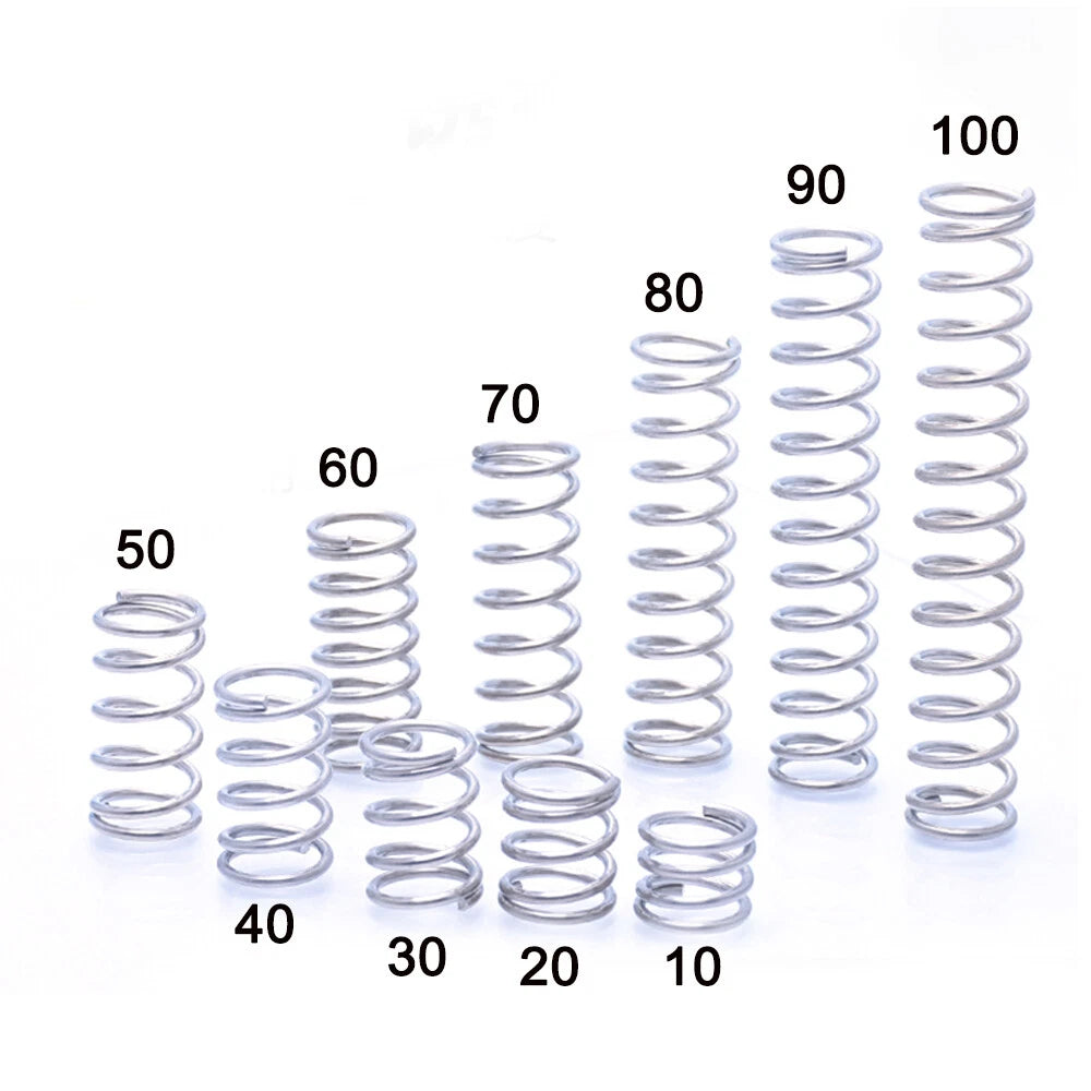 72A Galvanized Steel Springs 0.6mm Wire, OD 5 - 11mm Compression Spring 60-100mm