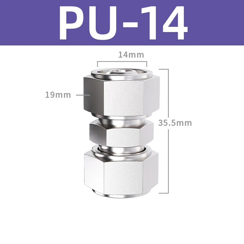 Stainless Steel Compression Coupling Fittings for Pipe — 4mm to 16mm