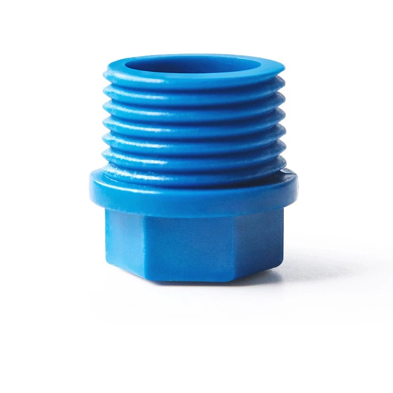 1 2" 3 4" 1" PVC Male Thread Water Supply Pipe Cap Stop End Lock Fittings Hex