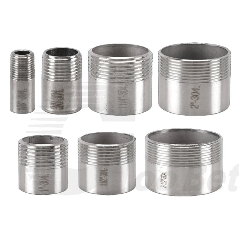 Stainless Steel 304 Weld Nipple Connector — BSP 1/4" to 4" Threaded Pipe Fitting