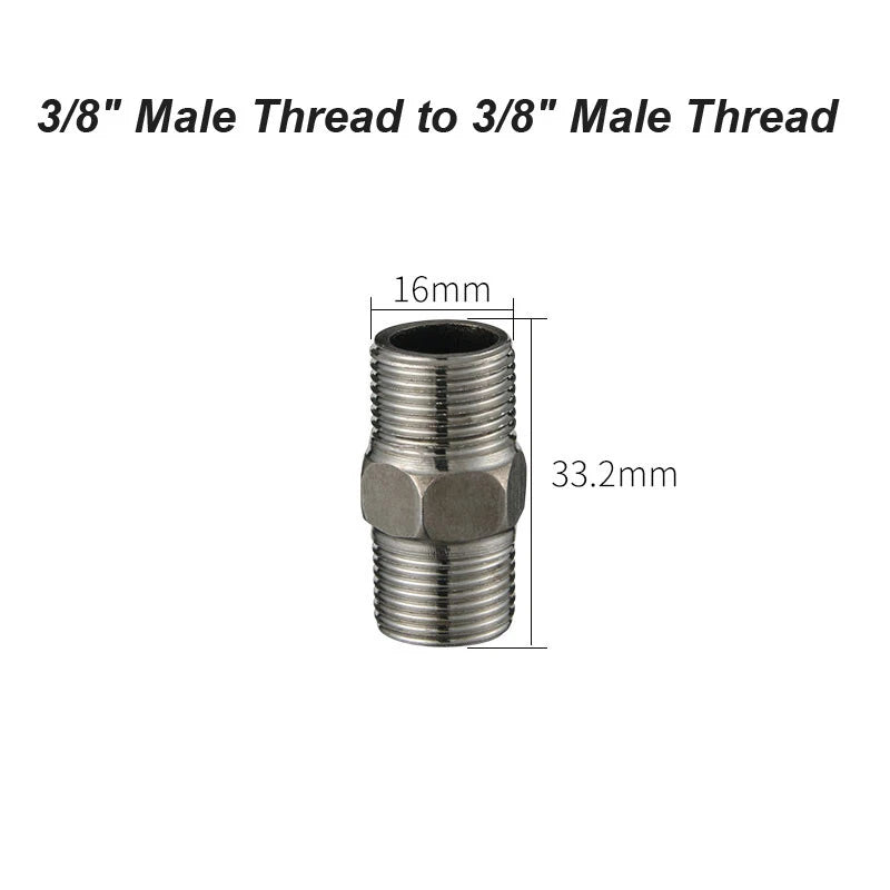 201 Stainless Steel BSP Barrel Nipples — Male Thread Straight & Reducing Pipe Fittings