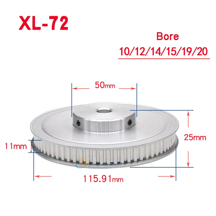 XL 36T-100T Timing Belt Pulley Pitch 5.08mm With Step Drive Pulleys Width 11mm