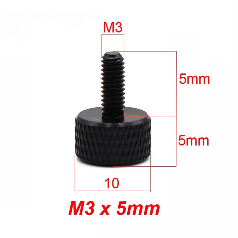 M3 Colored Aluminum Knurled Thumb Screws — 4 Lengths, 10 Colors, Hand - Turn Knob Bolts - HomeDIYer