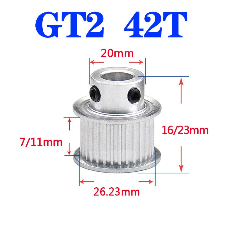 GT2 35T 35T 40T 42T 45T Timing Belt Smooth Tooth Drive Pulley-Synchronous Belt