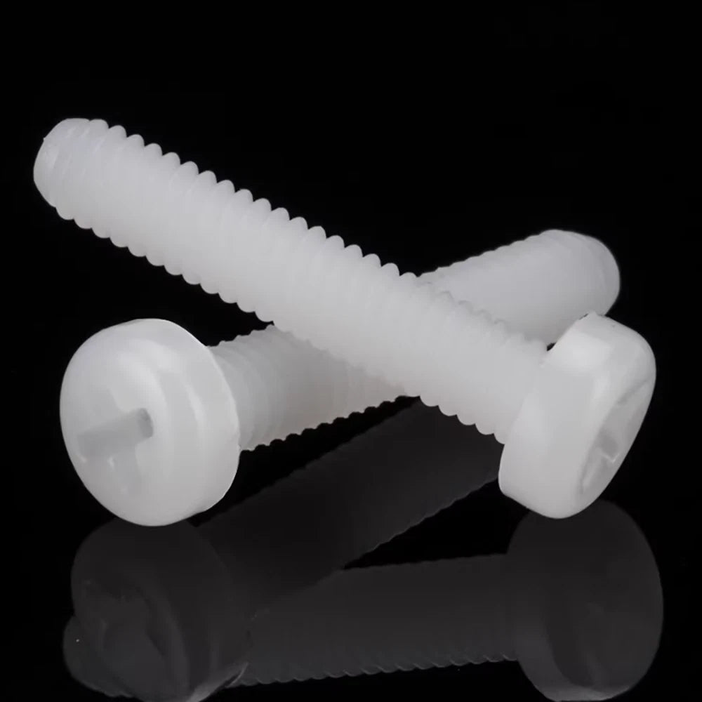 Nylon Phillips Machine Screws – Pan / Countersunk Head, Metric M3 M4, Electrical Insulating