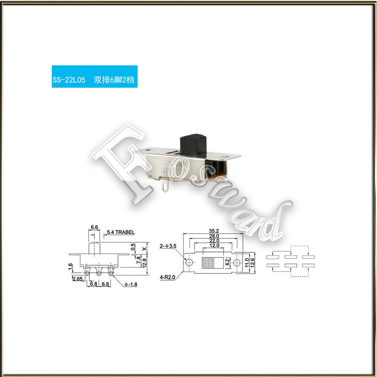Mini Slide Switch SPDT 2/3-Position — 3/4/6 Pin PCB Micro Toggle Switch