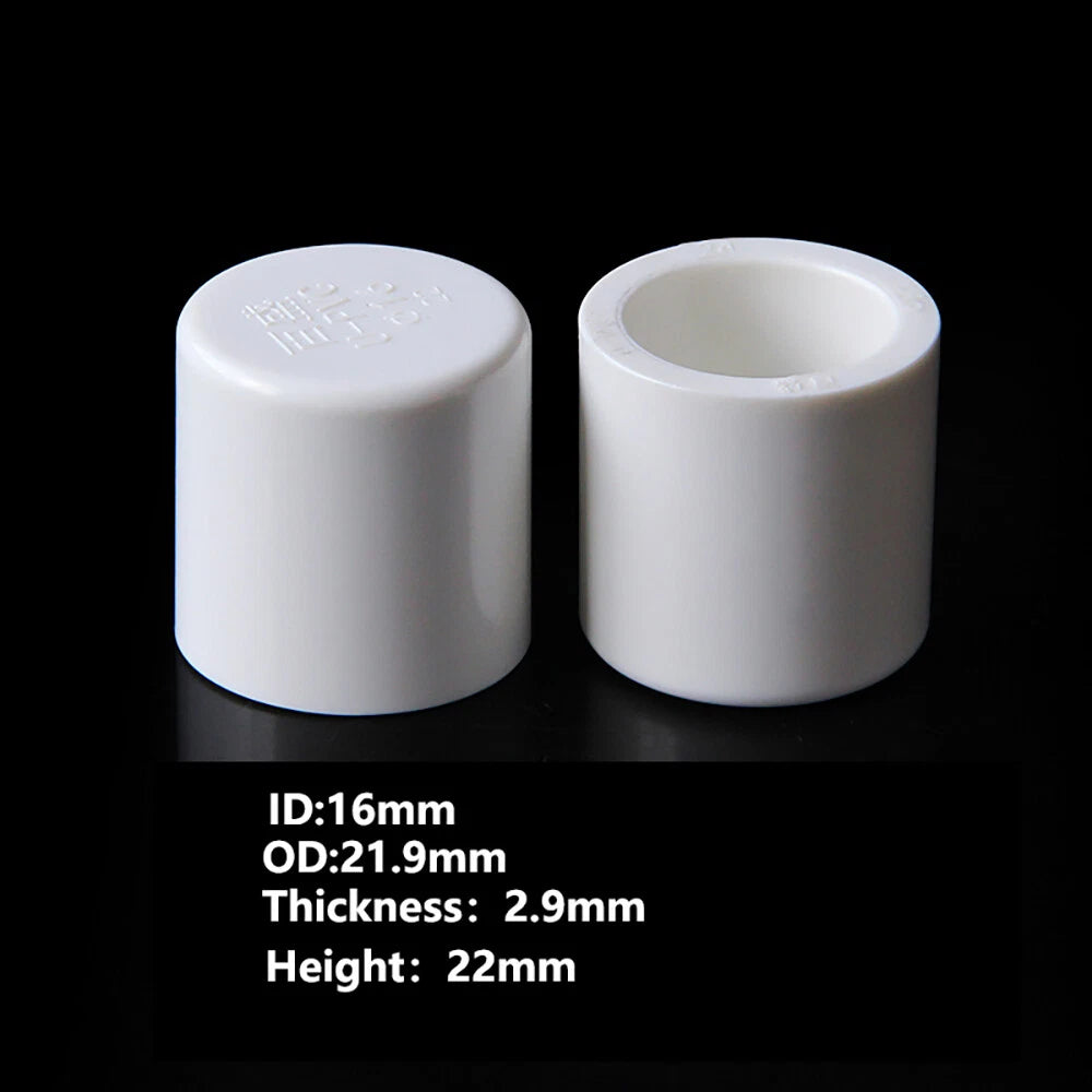 PVC White 16mm ID Pressure Pipe Fittings Metric Solvent Weld For Fish Tank  Pond