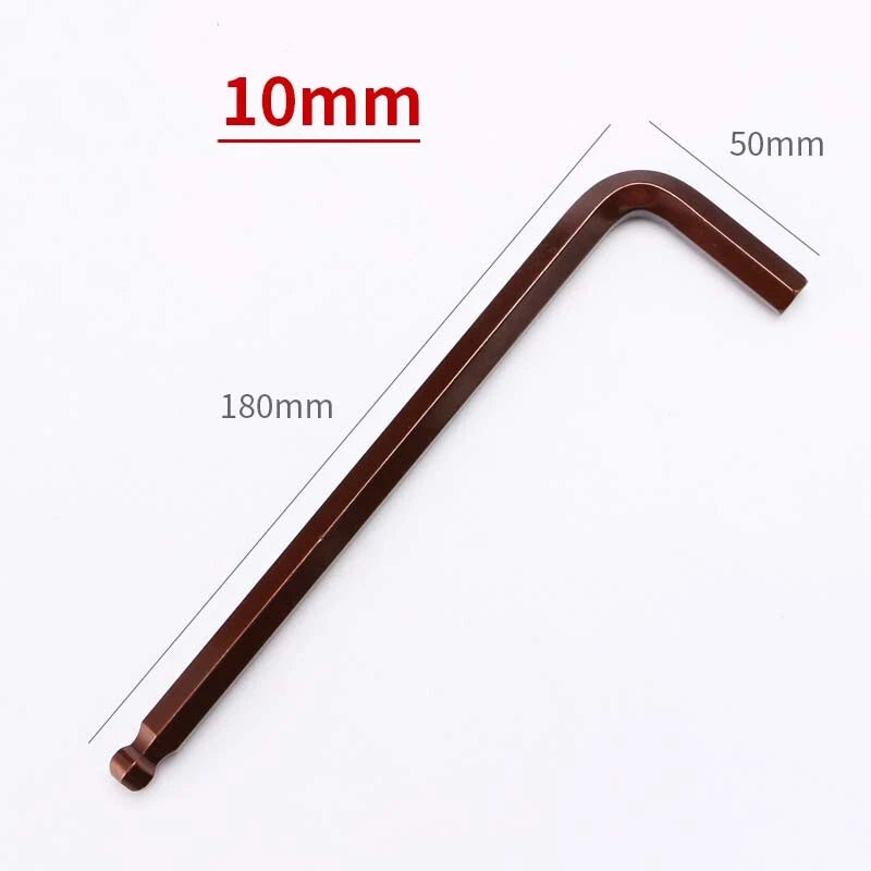 Alloy Steel Long Arm Allen Key Ball Point End Hex Wrench L Shape 1.5-19mm Metric