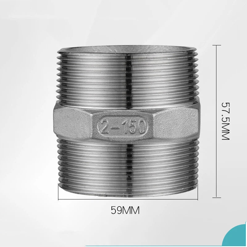A2 Stainless Steel BSP Male to Male Hex Nipple Pipe Fittings