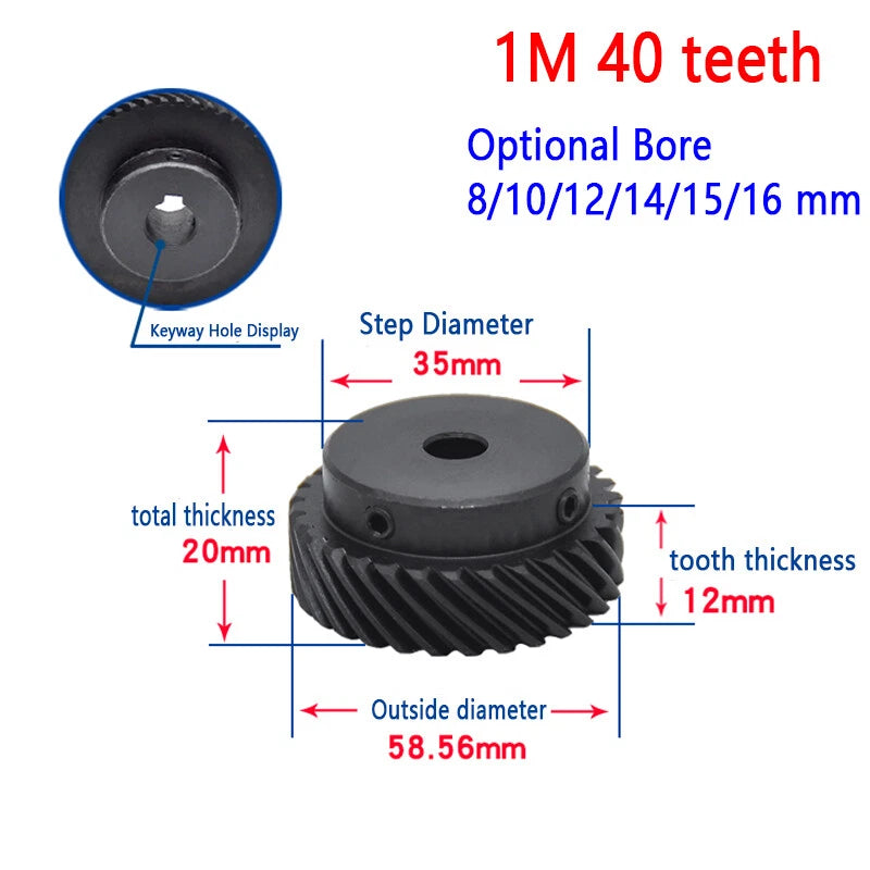 1 Module Helical Gear With Step 45°Left-Right Spiral Motor Transmission Gear