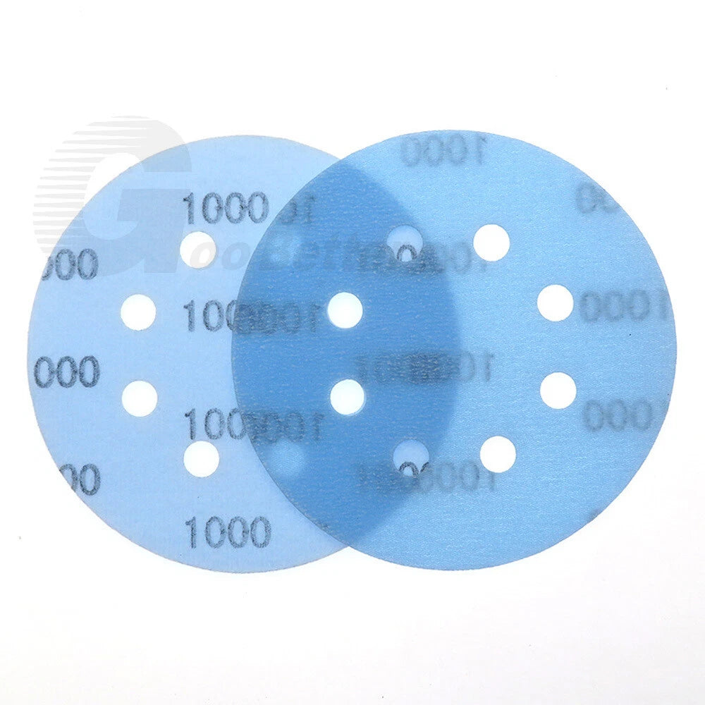 125mm 8 Hole Wet & Dry Sanding Disc 5 inch 600-5000 Grit for Car Sandpaper Pads