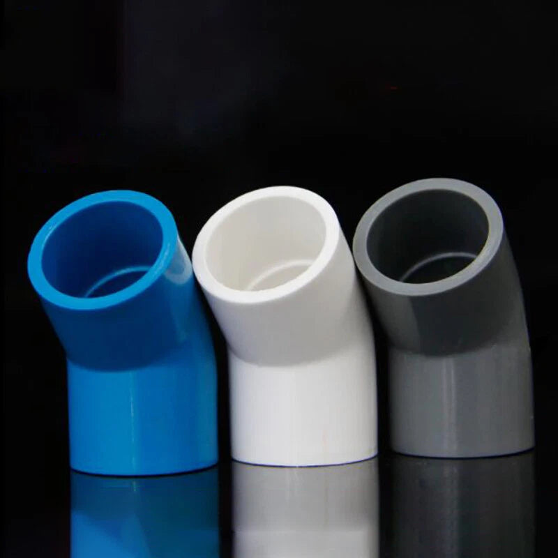 PVC Pipe Fittings Various Type Straight, Tee, Elbow Water Supply White Blue Grey