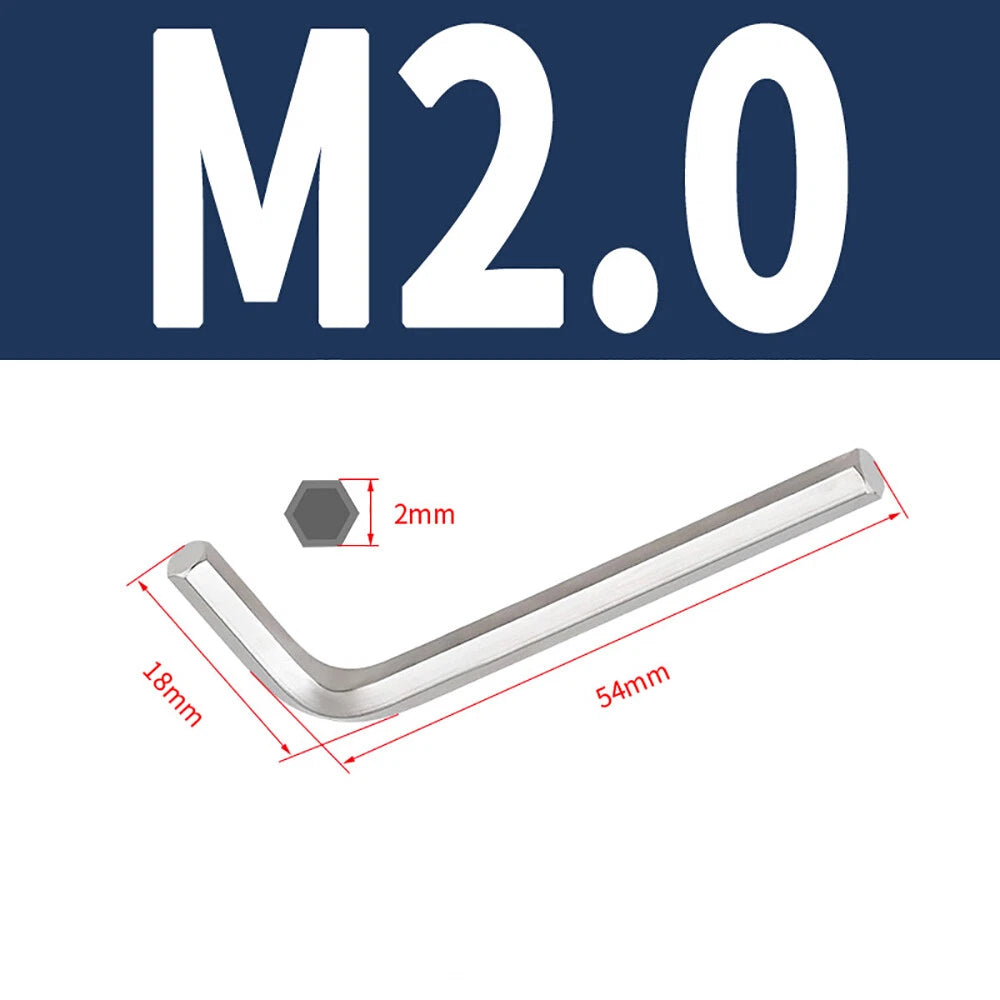 Long Arm Allen Key Metric 1.5mm-8mm Hexagonal Hex Wrench Stainless Steel 304 A2