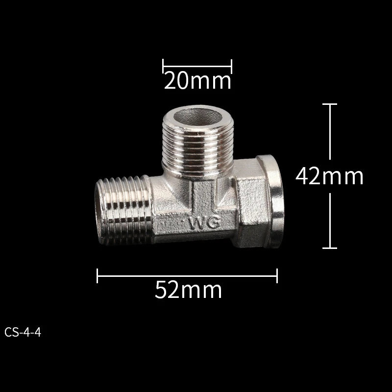 1/2" BSP Stainless Steel Pipe Fittings — Male/Female Adaptors, Tees & Couplings (A2)