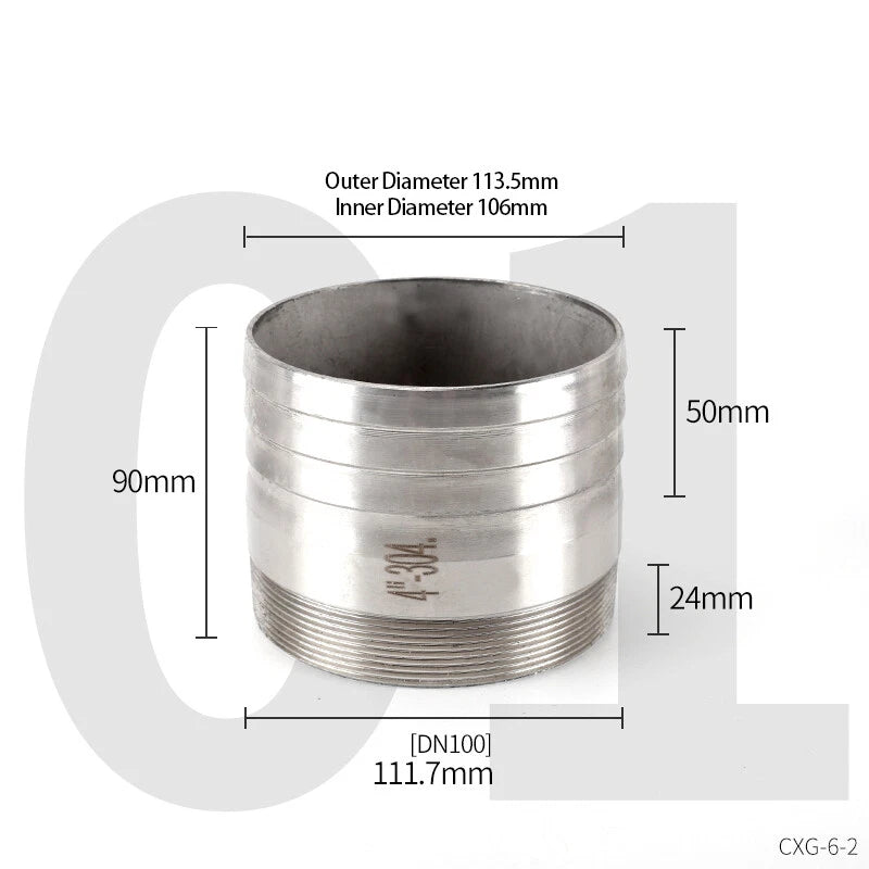 Stainless Steel Hose Barb Tail Fitting — BSP Male Thread Connector Adapter
